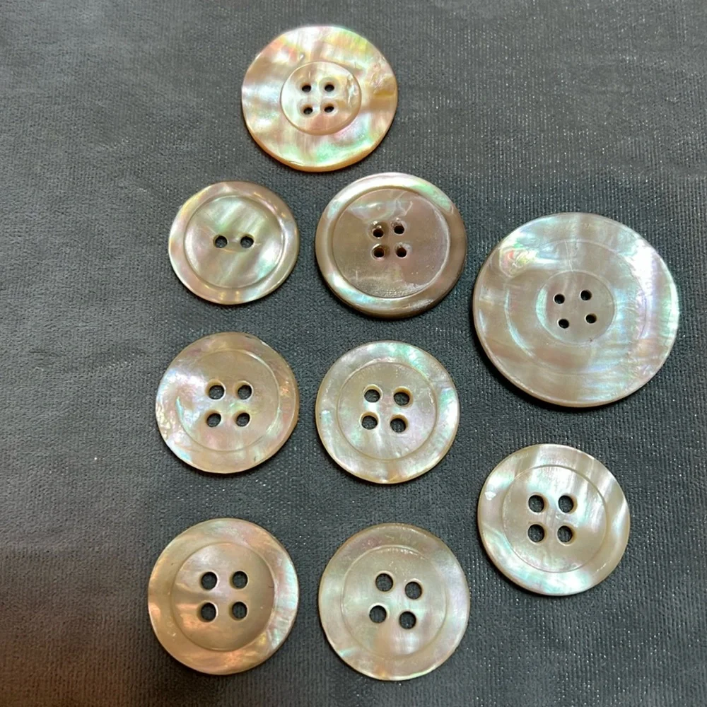 Vintage mother of pearl iridescent buttons Antique - Picture 4 of 14